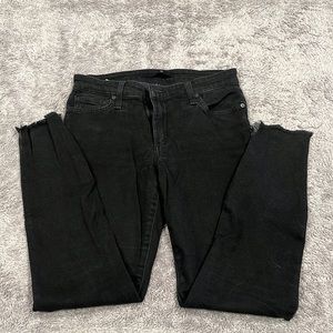 Joe’s Black Ankle Distressed Jeans